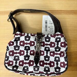 Gucci Mini Bag - Silk and Leather - New with Tags (Vintage 2000s)